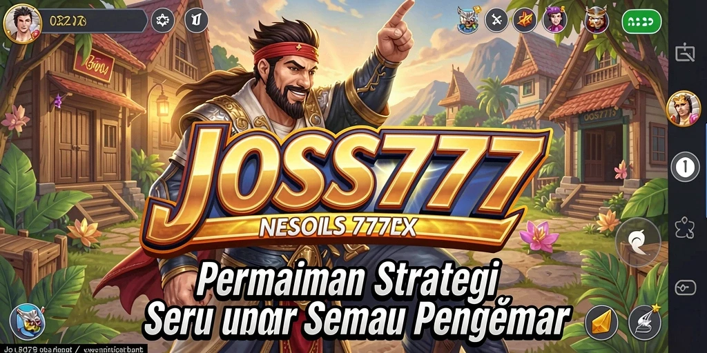 Tangkapan layar menampilkan aksi strategis dalam gameplay JOSS777.