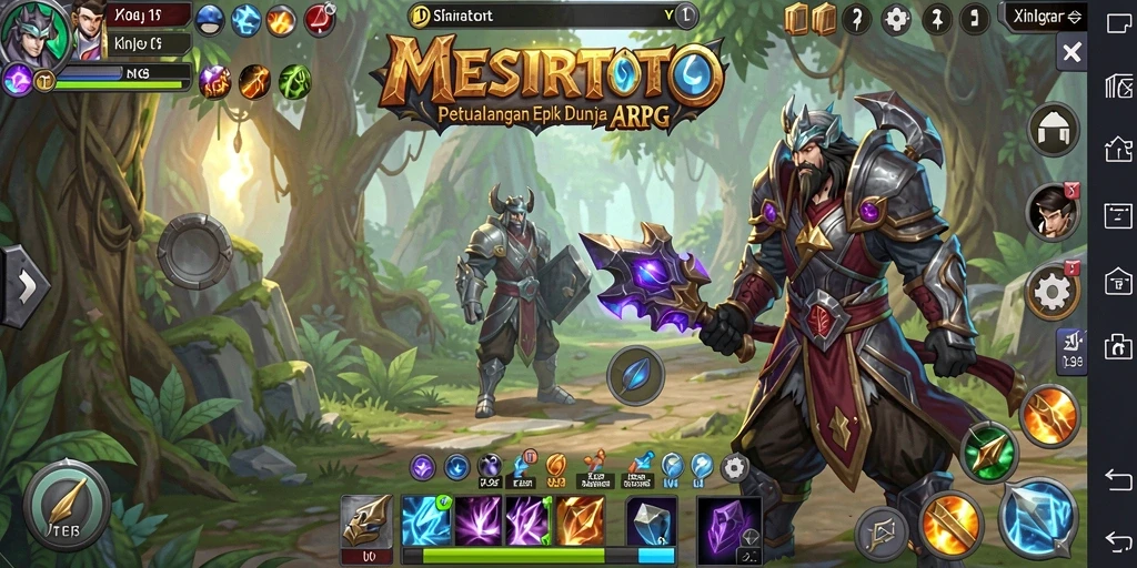 Tampilan gameplay seru di dunia fantasi MESIRTOTO.