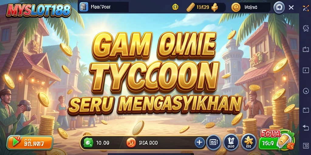 Screenshot gameplay MYSLOT188 menampilkan keseruan membangun bisnis Tycoon.