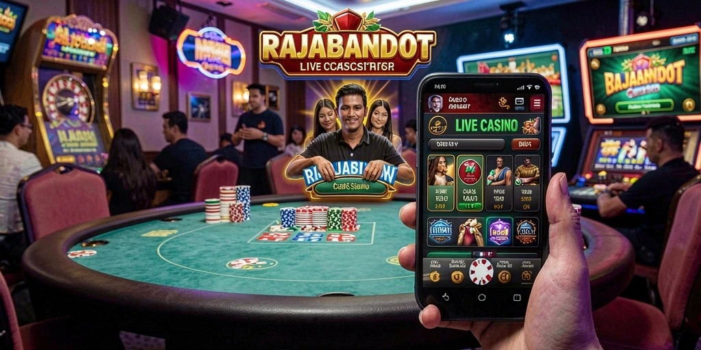 Tampilan menarik saat bermain Live Casino di RAJABANDOT.