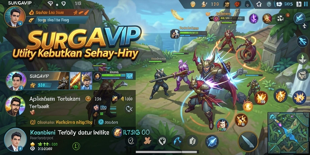 Tampilan antarmuka utama SURGAVIP yang intuitif dan user-friendly.