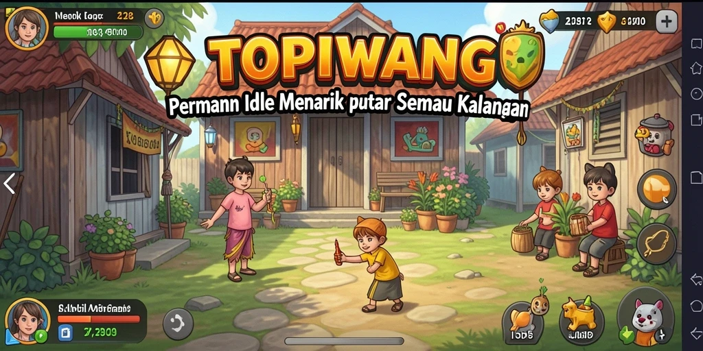 Screenshot gameplay TOPIWANGI yang menarik dan menenangkan.